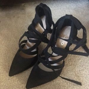 Aldo Black Lace Up high heels